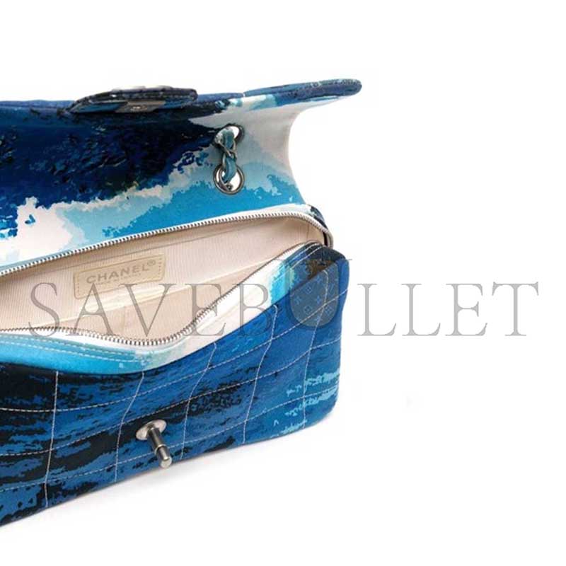 CHANEL SURF LINE SHOULDER BAG IN BLUE (25*15*6cm) 